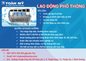 tuyển dụng lao động phổ thông
